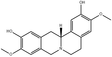 [13aR,(+)]-5,8,13,13a-テトラヒドロ-3,10-ジメトキシ-6H-ジベンゾ[a,g]キノリジン-2,11-ジオール 化学構造式