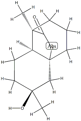 (1R,8aα)-1,3,4,5,6,7,8,8a-Octahydro-6β-hydroxy-1,6-dimethyl-2H-4aα,1-(epoxymethano)naphthalen-10-one Struktur