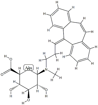 1-Deoxy-1-[[3-(5H-dibenzo[a,d]cyclohepten-5-ylidene)propyl]MethylaMino]-β-D-glucopyranuronic Acid 化学構造式