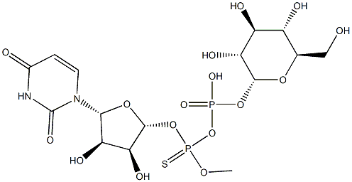 uridine phosphate-beta-thiophosphate glucose Struktur