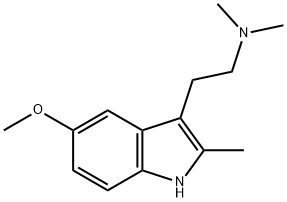 2-(5-甲氧基-2-甲基-1H-吲哚-3-基)-N,N-二甲基乙胺 结构式