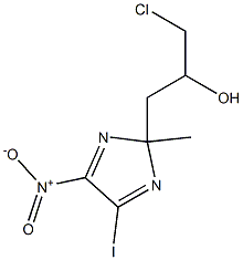 α-(Chloromethyl)-5-iodo-2-methyl-4-nitro-2H-imidazole-2-ethanol Struktur
