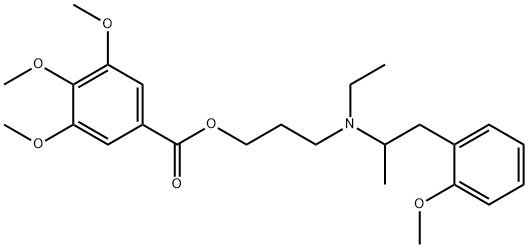 3,4,5-Trimethoxybenzoic acid 3-[ethyl(2-methoxy-α-methylphenethyl)amino]propyl ester,67293-47-4,结构式