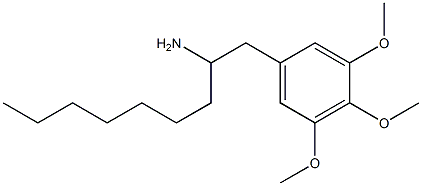 α-Heptyl-3,4,5-trimethoxybenzeneethanamine Structure