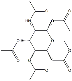 1,3,4,6-四-O-乙酰基-2-乙酰氨基-2-脱氧-BETA-D-吡喃甘露糖 结构式