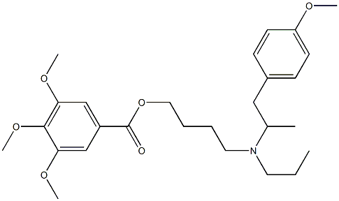 3,4,5-Trimethoxybenzoic acid 4-[(4-methoxy-α-methylphenethyl)propylamino]butyl ester Structure