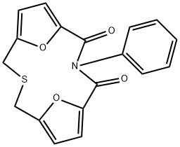 10-Phenyl-15,16-dioxa-3-thia-10-azatricyclo[10.2.1.15,8]hexadeca-5,7,12,14(1)-tetrene-9,11-dione,67364-59-4,结构式