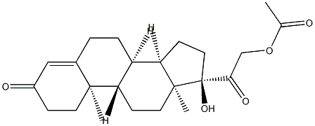 (14β)-17α-Hydroxy-21-acetyloxypregn-4-ene-3,20-dione Struktur