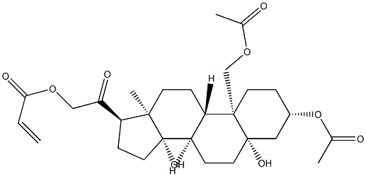(14β,17R)-3β,5β,14,19,21-Pentahydroxypregnan-20-one 21-acrylate 3,19-diacetate Struktur