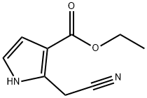 2-(氰基甲基)-1H-吡咯-3-羧酸乙酯,67464-81-7,结构式