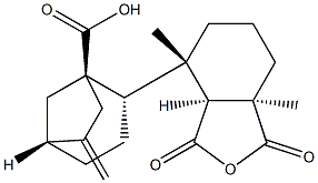 6,18-Dioxo-6,18-epoxy-6,7-secokaura-16-ene-7-oic acid Struktur