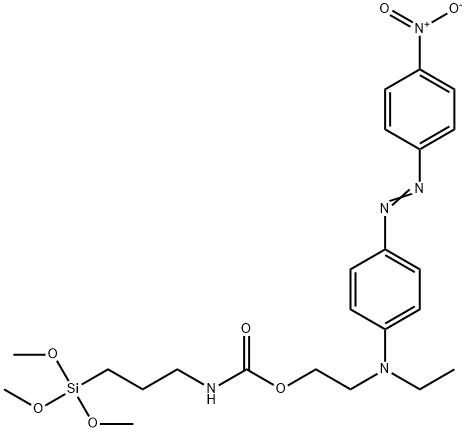 4-NITRO-4'(N-ETHYL-N-TRIMETHOXYSILYLCARBAMATO)AMINOAZOBENZENE, tech-95 结构式
