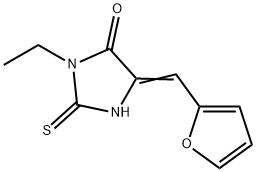 4-Imidazolidinone,3-ethyl-5-(2-furanylmethylene)-2-thioxo-(9CI) 结构式