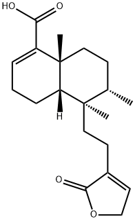 [4aS,(-)]-5α-[2-(2,5-Dihydro-2-oxofuran-3-yl)ethyl]-3,4,4aα,5,6,7,8,8a-octahydro-5,6β,8aα-trimethyl-1-naphthalenecarboxylic acid,67517-02-6,结构式