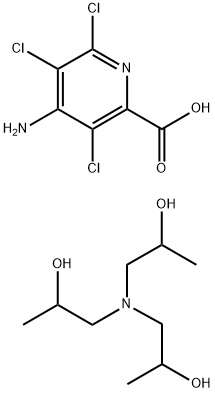 4-amino-3,5,6-trichloropyridine-2-carboxylic acid, compound with 1,1',1''-nitrilotripropan-2-ol (1:1) Struktur