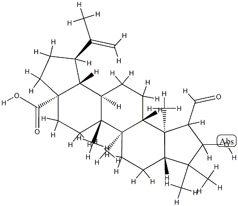 2-Formyl-3-hydroxy-A(1)-norlup-20(29)-en-28-oic acid Structure