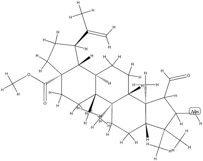 2-ホルミル-3-ヒドロキシ-A(1)-ノルルパ-20(29)-エン-28-酸メチル 化学構造式