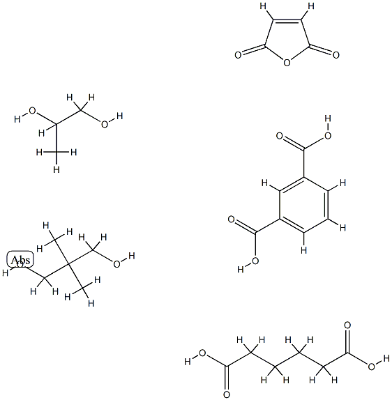 顺丁烯二酐与间苯二酸、己二酸、新戊基二醇和1,2-丙二醇的聚合物, 67599-39-7, 结构式