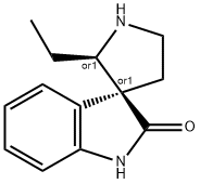 Spiro[3H-indole-3,3-pyrrolidin]-2(1H)-one, 2-ethyl-, (2R,3S)-rel- (9CI) Struktur
