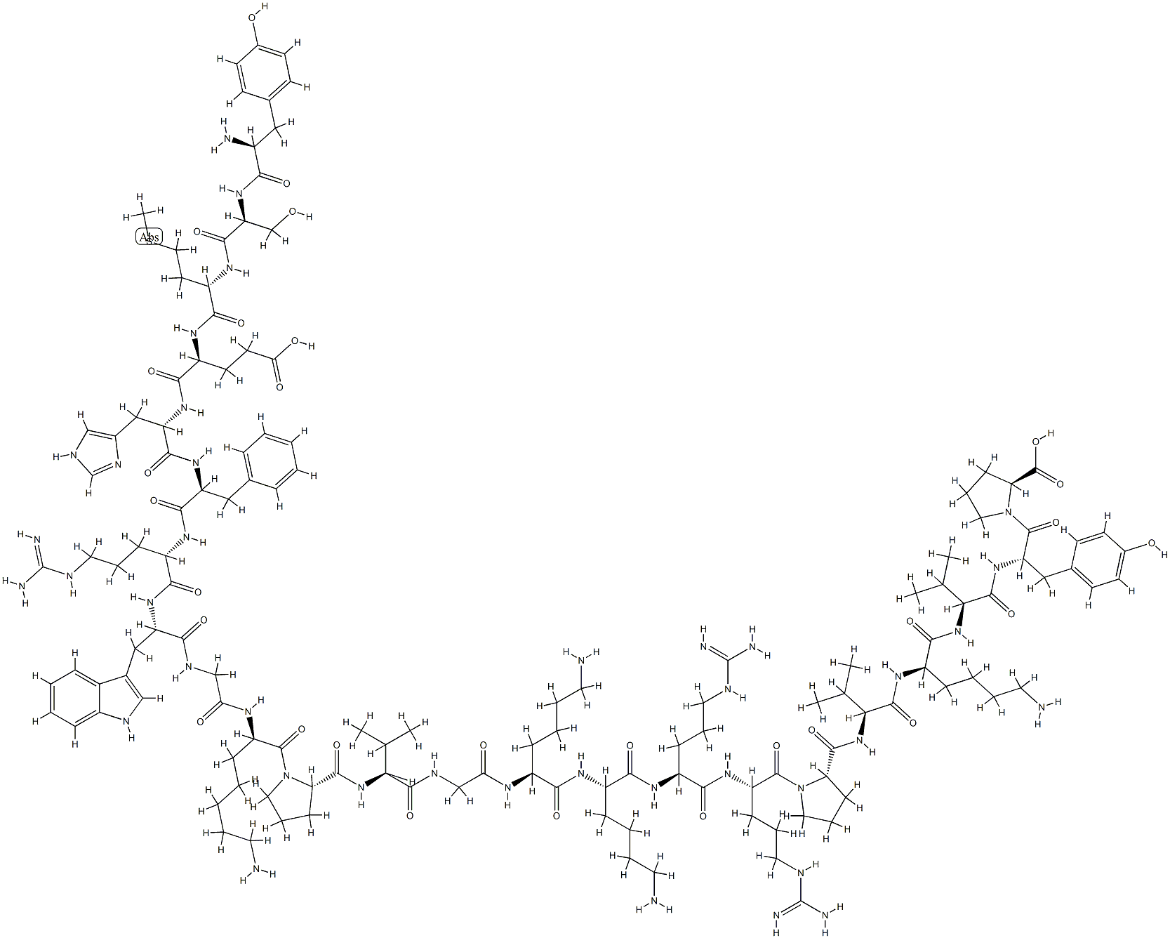 促肾上腺皮质激素ACTH (2-24) ,67654-32-4,结构式