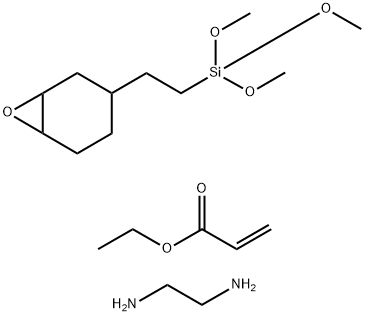 2-Propenoic acid, ethyl ester, polymer with 1,2-ethanediamine and trimethoxy[2-[7-oxabicyclo[4.1.0]hept-3-yl]ethyl]silane Structure