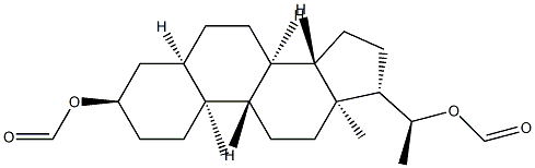 (20S)-5β-Pregnane-3α,20-diol diformate Struktur