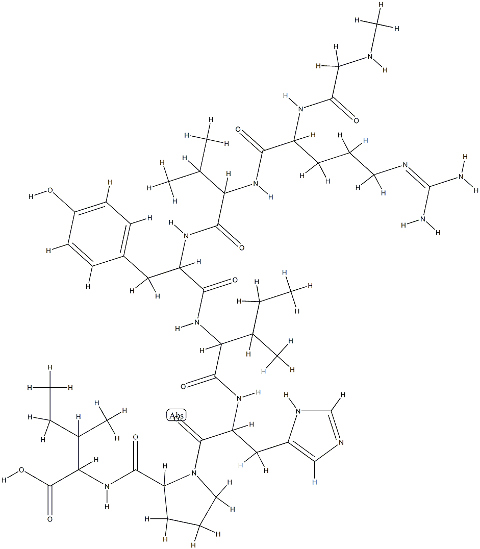 化合物[SAR1, ILE8]-ANGIOTENSIN II ACETATE 结构式