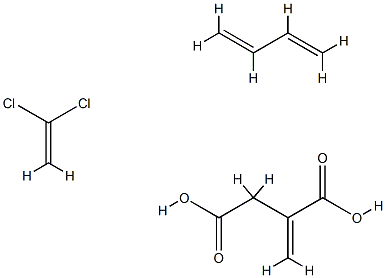 Butanedioic acid, methylene-, polymer with 1,3-butadiene and 1,1-dichloroethene Structure
