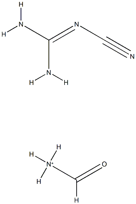 Guanidine, cyano-, polymer with formaldehyde, ammonium salt 化学構造式