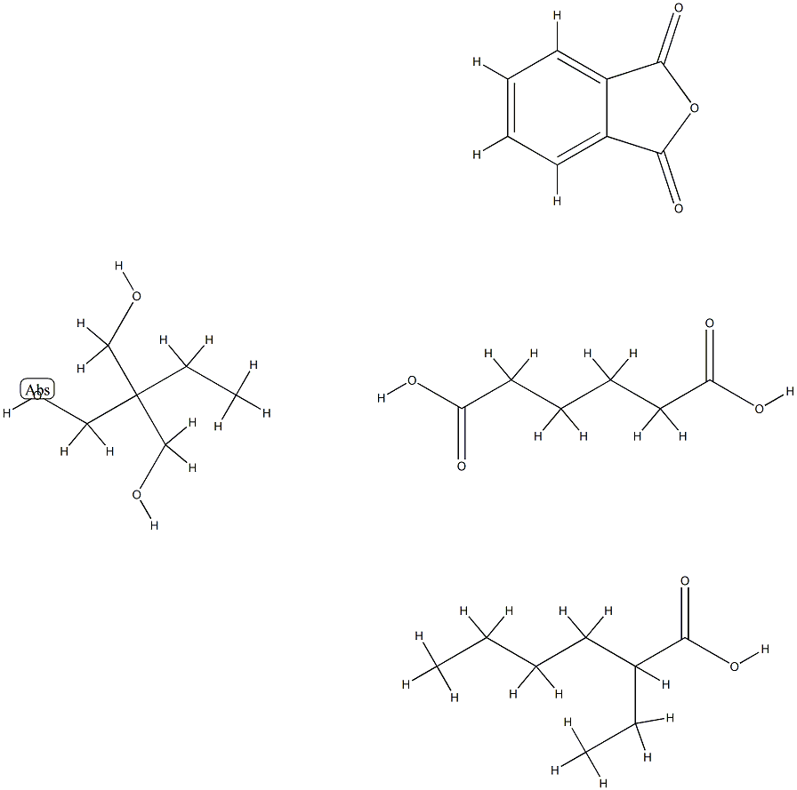 Adipic acid,phthalic anhydride,trimethylolpropane,2-ethylhexanoic acid polymer Struktur