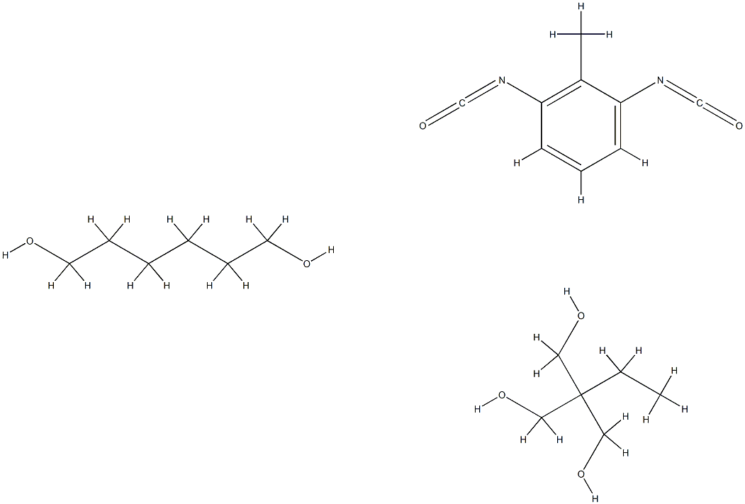 1,6-己二醇与1,3-二异氰酸根合甲苯和2-乙基-2-(羟甲基)-1,3-丙二醇的聚合物, 67815-86-5, 结构式
