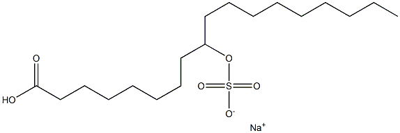 9-(Sulfooxy)octadecanoic acid 1-sodium salt,67815-91-2,结构式