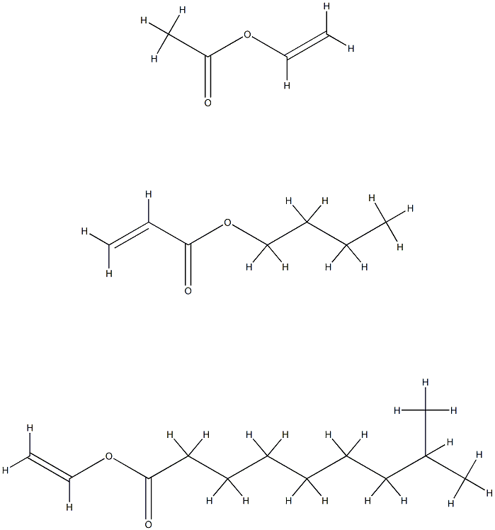 乙酸乙烯酯与支叔癸酸乙烯酯和丙烯酸丁酯的聚合物,67828-12-0,结构式