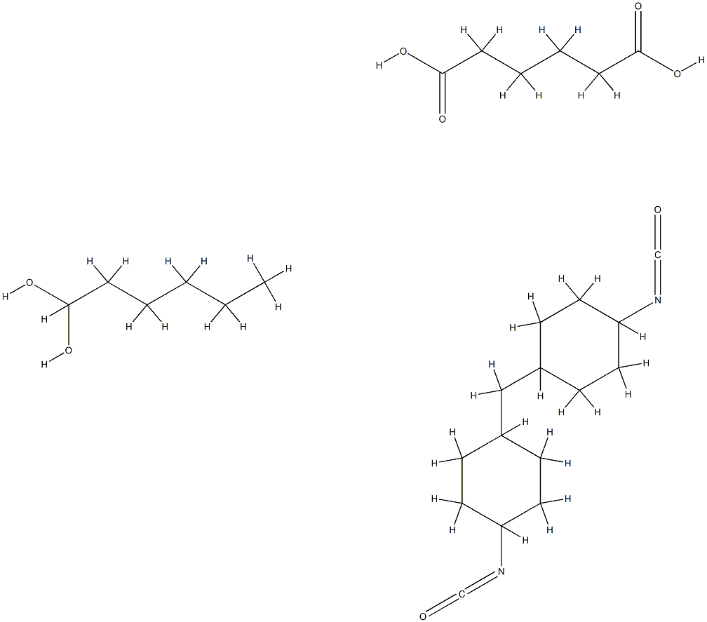 hexanedioic acid, hexane-1,1-diol, 1-isocyanato-4-[(4-isocyanatocycloh exyl)methyl]cyclohexane Structure