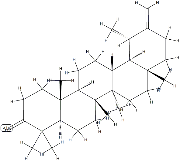 (18α,19α)-5α-ウルサ-20(30)-エン-3-オン 化学構造式