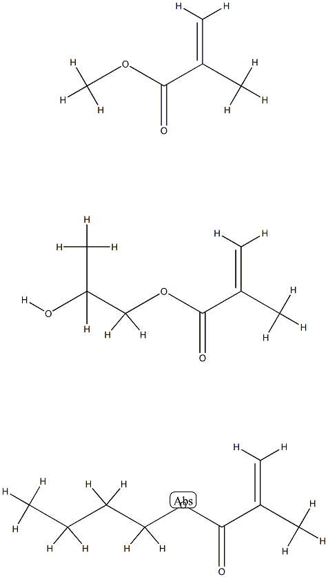 2-Propenoic acid, 2-methyl-, butyl ester, polymer with methyl 2-methyl-2-propenoate and 1,2-propanediol mono(2-methyl-2-propenoate) Struktur