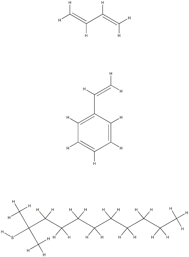 tert-Dodecanethiol, telomer with 1,3-butadiene and ethenylbenzene Struktur
