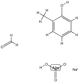 亚硫酸一钠盐与甲醛及甲酚的聚合物, 67875-42-7, 结构式
