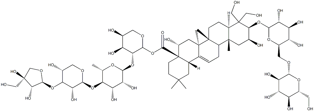 桔梗皂苷D3, 67884-03-1, 结构式