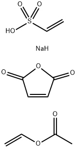 Acetic acid ethenyl ester, polymer with 2,5-furandione and sodium ethenesulfonate Struktur
