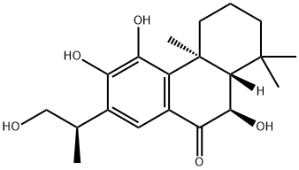 (4aS)-2,3,4,4a,10,10aα-Hexahydro-5,6,10α-trihydroxy-7-[(R)-2-hydroxy-1-methylethyl]-1,1,4aβ-trimethylphenanthren-9(1H)-one Struktur
