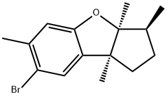 (3S)-7-Bromo-2,3,3a,8b-tetrahydro-3,3aβ,6,8bβ-tetramethyl-1H-cyclopenta[b]benzofuran Structure