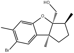 (3S)-7-Bromo-1,2,3,8b-tetrahydro-3,6,8bβ-trimethyl-3aH-cyclopenta[b]benzofuran-3aβ-methanol Structure