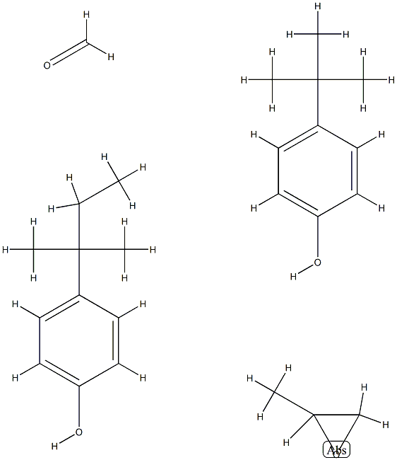 Formaldehyde, polymer with 4-(1,1-dimethylethyl)phenol, 4-(1,1-dimethylpropyl)phenol and methyloxirane 化学構造式