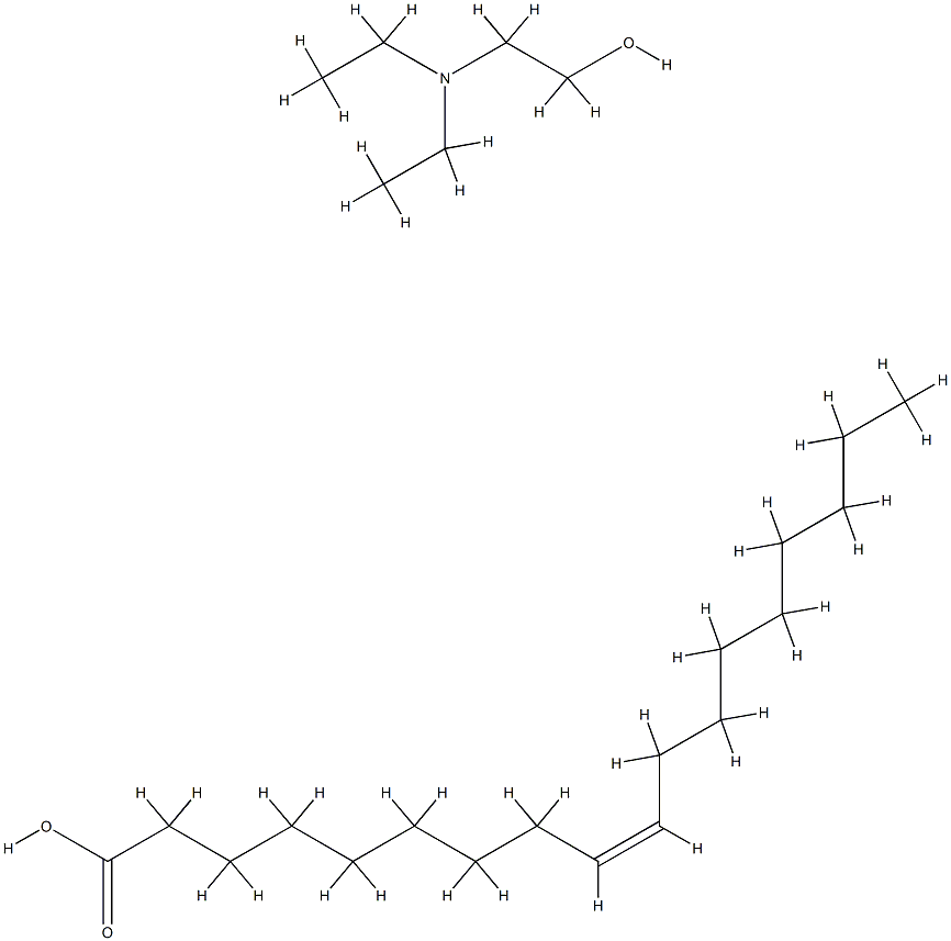 (9Z)-9-十八碳烯酸与N,N-(二乙基氨基)乙醇的化合物 结构式