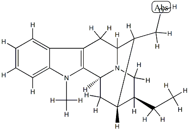 (20S)-19,20-Dihydro-1-methylsarpagan-17-ol 结构式