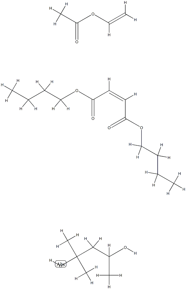 2-Butenedioic acid (2Z)-, dibutyl ester, polymer with ethenyl acetate  and 2-methyl-2,4-pentanediol Struktur