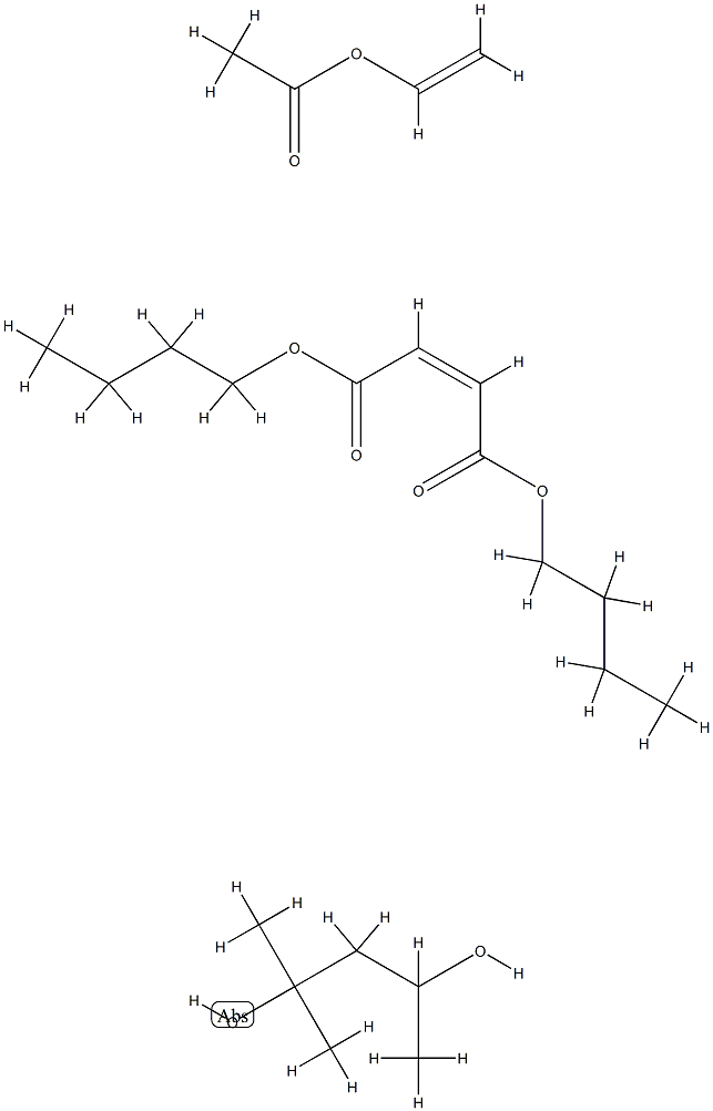2-Butenedioic acid (2Z)-, dibutyl ester, polymer with ethenyl acetate  and 2-methyl-2,4-pentanediol Structure