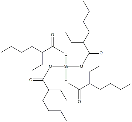 けい酸テトラキス(2-エチルヘキサン酸)四無水物 化学構造式