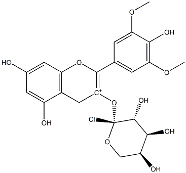 锦葵色素-3-阿拉伯糖苷 结构式